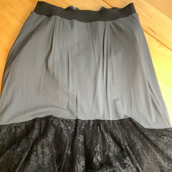 LOVEMATTERS Designer Black Corduroy & Patchwork Denim Skirt Size XS - Picture 14 of 16